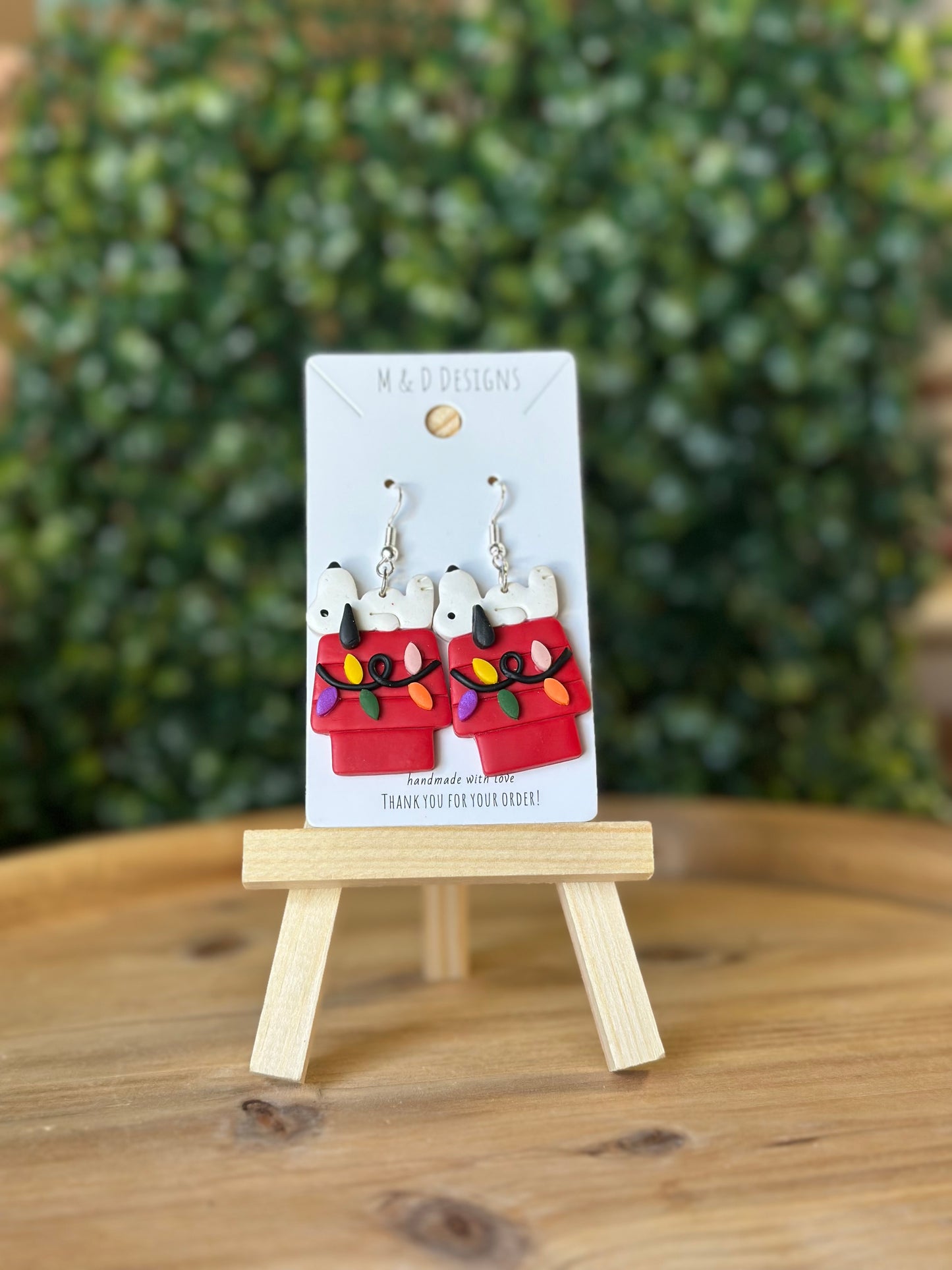 Dog on Christmas House