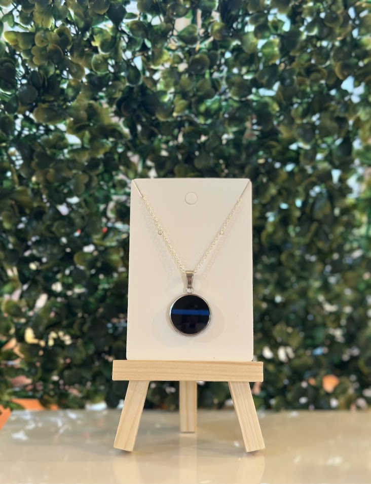 Thin Blue Line Necklace