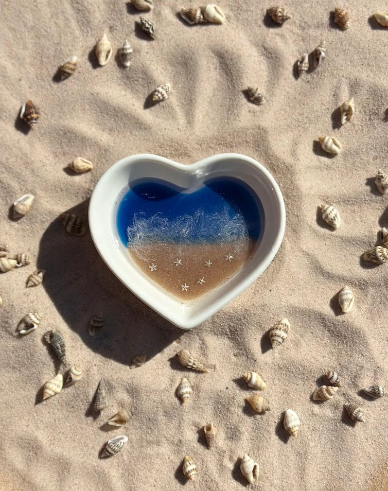 Beach Scene Heart Trinket