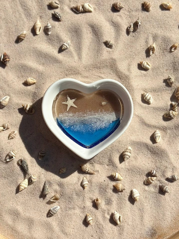 Beach Scene Heart Trinket