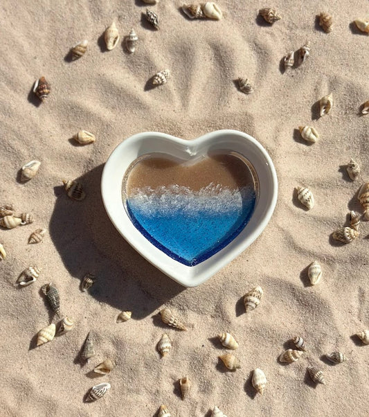 Beach Scene Heart Trinket