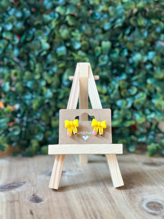 Pencil Bow Studs