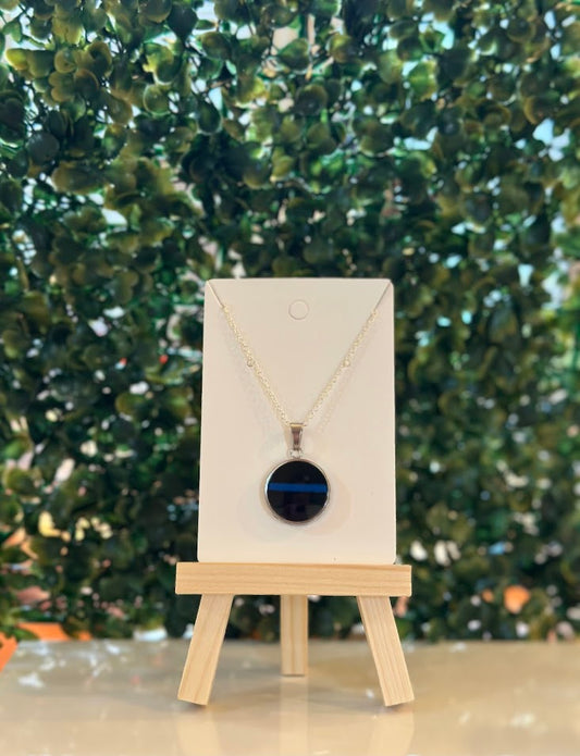 Thin Blue Line Necklace