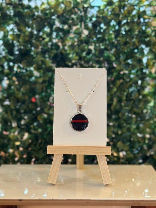 Thin Red Line Necklace