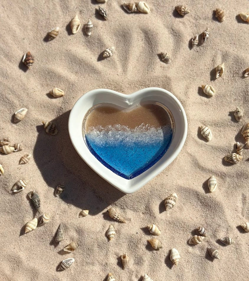 Beach Scene Heart Trinket